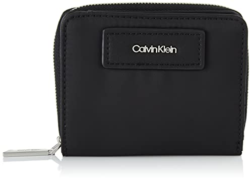 Calvin Klein Damen Must Nylon Z/A Wallet W/F Md Reisezubehör-Bi-Fold-Brieftasche, Ck Schwarz, Einheitsgröße