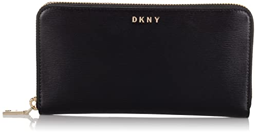 DKNY Women's R8313658 Bi-Fold Wallet, Black/Gold, One Size