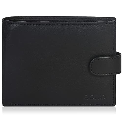Amazon Brand - Eono Geldbörse aus Leder für Damen und Herren – Flaches Design mit RFID Ausleseschutz-Funktion