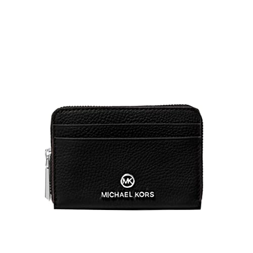 Michael Kors Women SM ZA Coin Card CASE Bag, Black, small