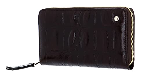 Abro Leather Primitivo Zip Wallet Dark Brown