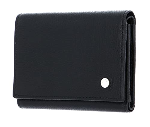 Abro Leather Dalia Flap Wallet Black/Gold