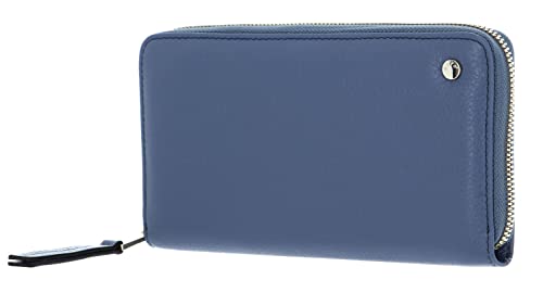 Abro Leather Dalia Zip Wallet Blueberry