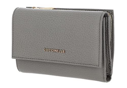 COCCINELLE Metallic Soft Wallet Grainy Leather Stone