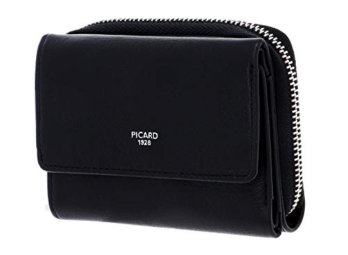 Picard, Damen Geldbörse aus Leder, in der Farbe Schwarz, aus der Serie Bingo, mit Reißverschluss, 9445342001
