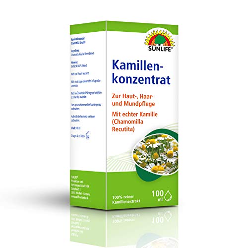 SUNLIFE Kamillen-Konzentrat: Zur Haut-, Haar- und Mundpflege, echte Kamille, reiner Kamillen-Extrakt, 100ml