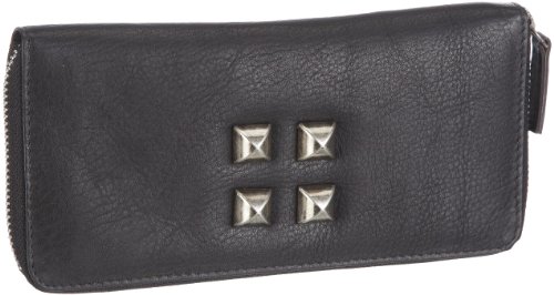 Maanii Wallet 982060 Damen Portemonnaies, Schwarz (Black), 19,5x11x1,5 cm (B x H x T)