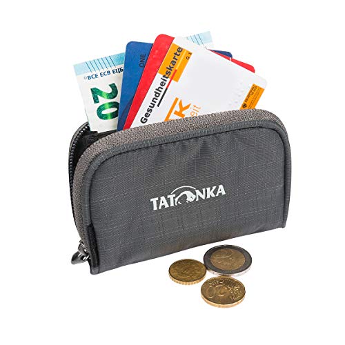 Tatonka Geldbörse Plain Wallet - Kleiner Geldbeutel mit Reißverschluss im Kreditkarten-Format - 11 x 7 x 2 cm - Damen und Herren - titan grey
