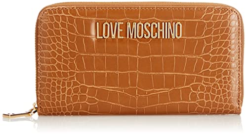Love Moschino PORF. PU ST.Croco Camello Geldbörse für Damen, Einheitsgröße