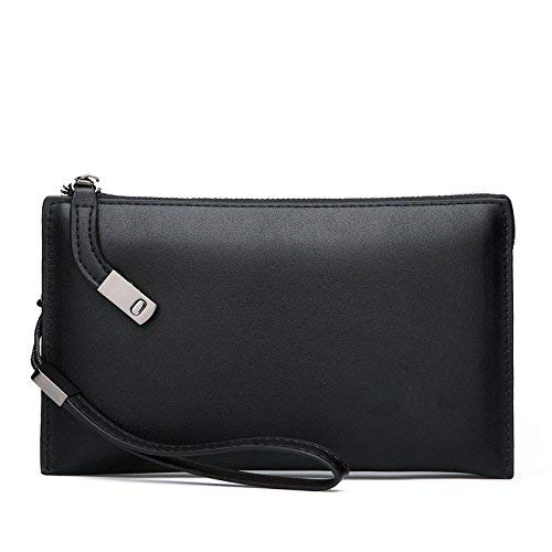 GKKXUE Männer Brieftasche Business Casual Clutch-Taschen Große Kapazität Handy-Taschen Business Taschen Europäischen Und Amerikanischen Mode Taschen,Black-OneSize