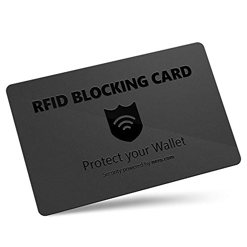 Nero RFID Blocking Card - schützt Ihr gesamtes Portemonnaie vor kriminellen Daten-Scans
