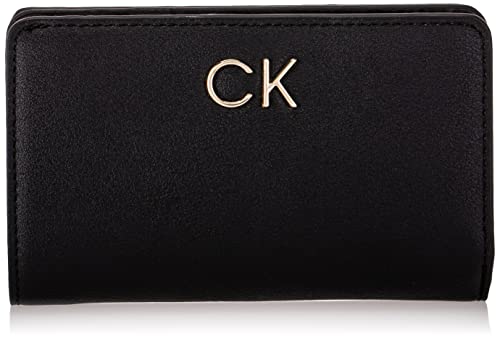 Calvin Klein Damen RE-LOCK BILLFOLD FRENCH WALLET Reisezubehör- Dreifachgefaltete Brieftasche, Schwarz, Einheitsgröße