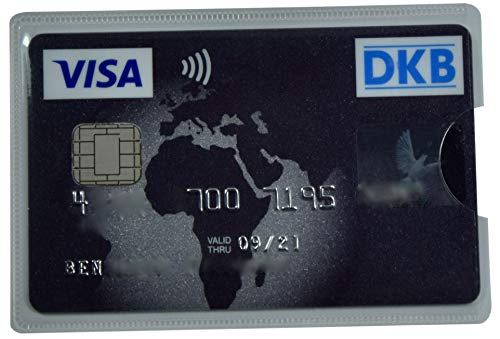 3X RFID Blocker Schutzhülle TÜV Geprüft Made in Germany Transparent Anti Skimming EC Kartenhülle Kreditkarte NFC Schutz