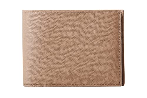 NAVA Design - Herren-Geldbörse aus Leder mit 8 cc und RFID-Abschirmung, Farbe Karamell - Größe 10 x 13 cm