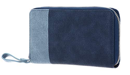 Zwei Eva EV2 Reißverschluss Geldbörse Portemonnaie Geldbeutel Brieftasche,Canvas-Blue (Blau)
