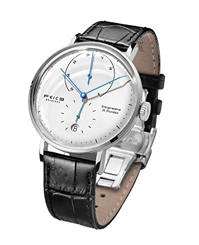 Herrenuhr Automatik FEICE Armbanduhren mit Lederarmband Armbanduhr für Männer mit Gewölbtes Mineralglas Klassisch Armbanduhr Mechanische Watch - FM202