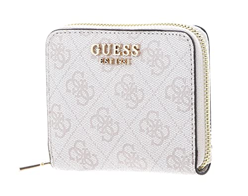 Guess Women Laurel SLG SMALL Zip Around Bag, Dove-Logo, One Size