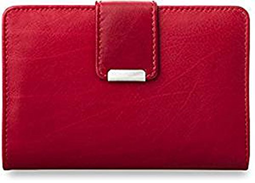 praktisches Damen - Portemonnaie Leder - Geldbörse (rot)