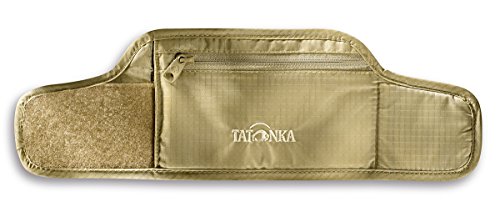 Tatonka Skin Wrist Wallet - Reise-Geldbeutel zum Tragen am Handgelenk - Mit weicher, hautfreundlicher Rückseite, Klettverschluss und Reißverschlussfach - Damen und Herren - 26 x 8 cm - beige
