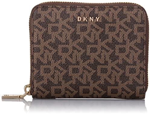 DKNY Women's Bryant-Sm Zip Around Bi-Fold Wallet, Mocha/Caramel, Einheitsgröße