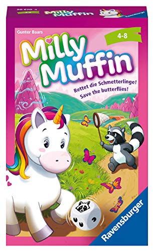 Ravensburger Spiele 20670 Milly Muffin Mitbringspiele 20670-Milly, kooperatives Einhorn Kinderspiel ab 4 Jahren