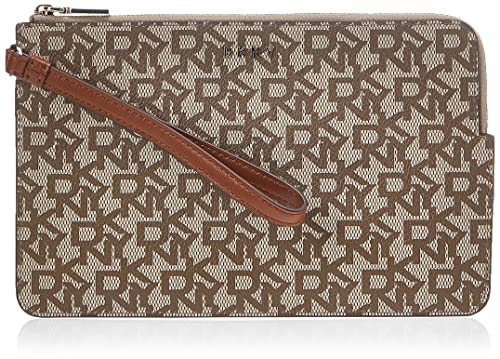 DKNY Women's R01LJH43 Bi-Fold Wallet, Chino/Caramel, One Size
