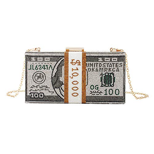 USD Taschen Dollar Design Luxus Diamant Abendtaschen Party Geldbörse Clutch Taschen Bargeld Dollar Geldtasche für Frauen