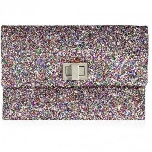 Anya Hindmarch Multicolor Gold Glitter New Valorie Clutch