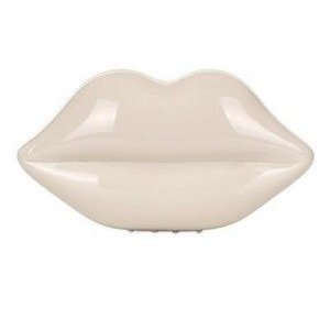 Lulu Guinness Lippenclutch aus Plexiglas white