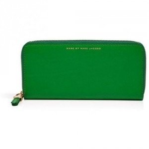 Marc by Marc Jacobs Fresh Grass Leather Slim Zip Around Wallet