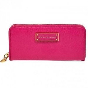 Marc by Marc Jacobs Fuchsia Slim Zip Around Leather Wallet