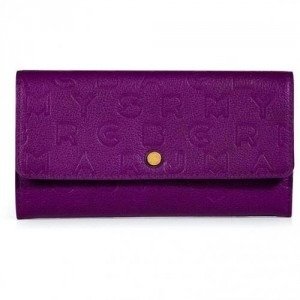 Marc by Marc Jacobs Violet Leather New Long Trifold Wallet