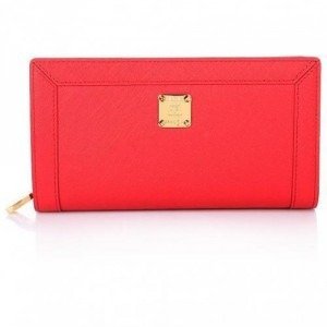 MCM Urban Styler Zipped Wallet Large Red