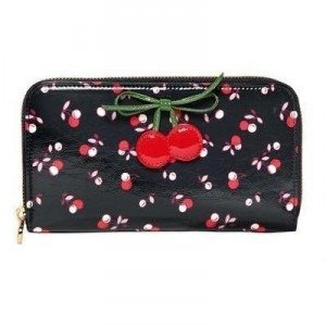 Red Valentino Brieftasche aus Leder mit Kirschendruck