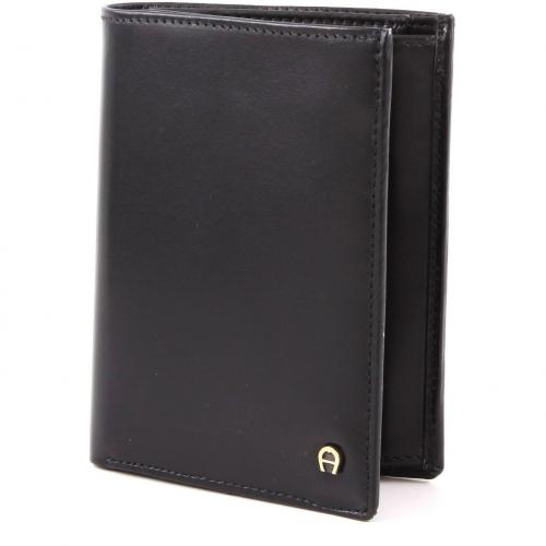 Basics Geldbörse Leder schwarz 12,5 cm von Aigner