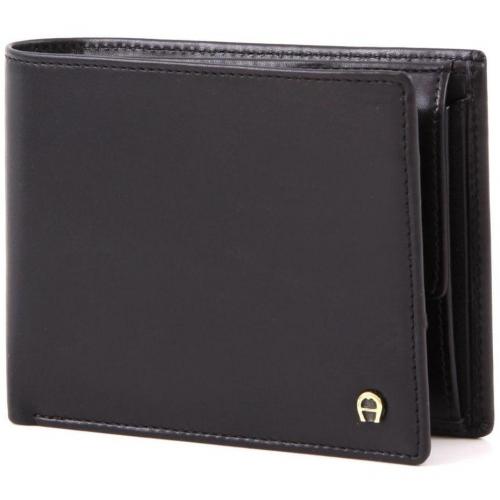 Basics Geldbörse Leder schwarz 12 cm von Aigner