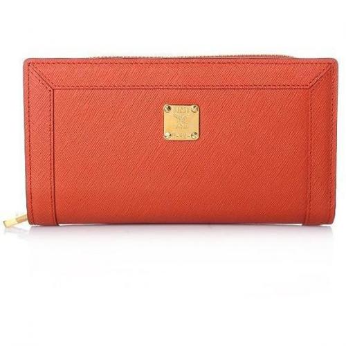Nuovo L Zipped Wallet Large Orange von MCM