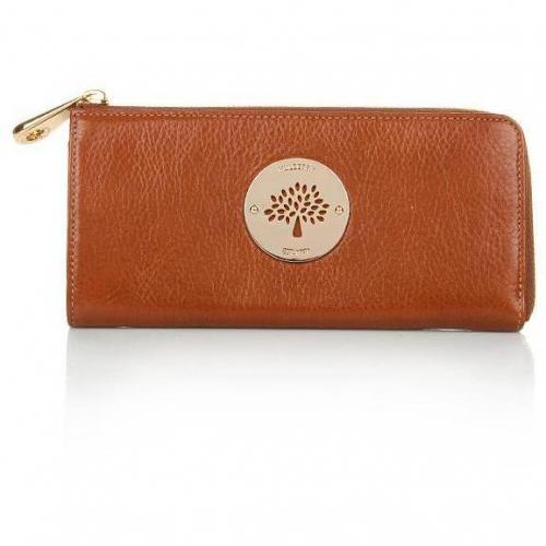 Daria Slim Zip Wallet Oak von Mulberry
