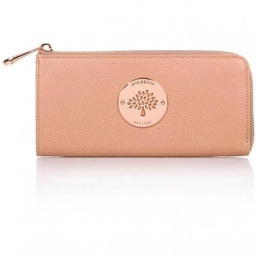 Daria Slim Zip Wallet Plaster Pink von Mulberry